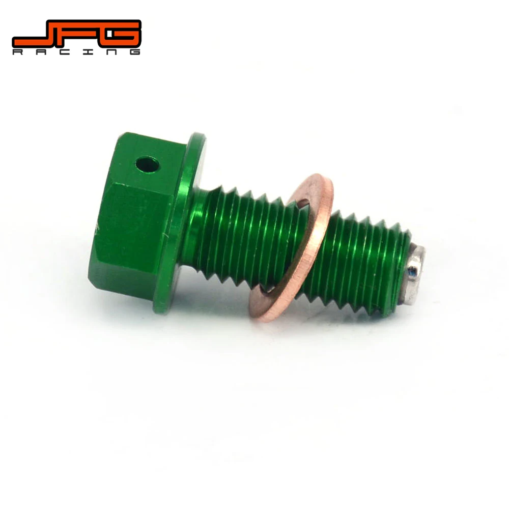 CNC зеленая Заготовка алюминиевый Магнитный масляный сливной болт для KAWASAKI KX450F