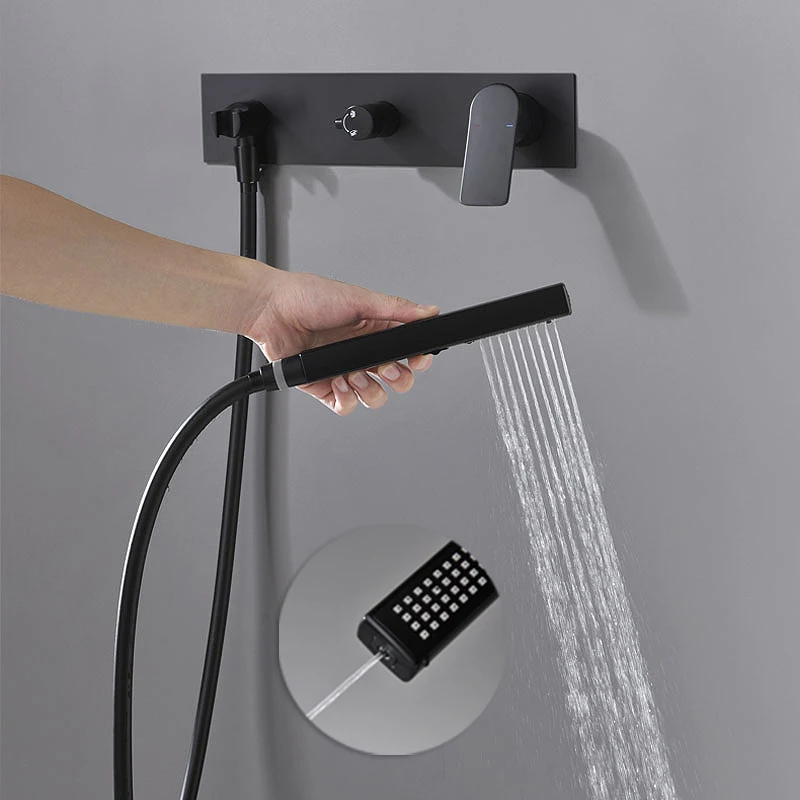 Набор для душа с дождевой насадкой латунный смеситель настенным креплением