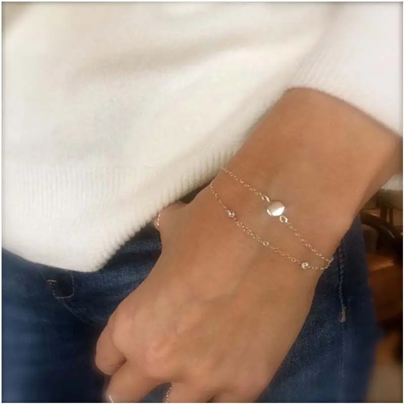 LIDUO Bohemian Starfish Heart Perarl Coin Bracelet For Women Vintage Simple Elegant Charm Chain Ocean Party Jewelry New | Украшения и