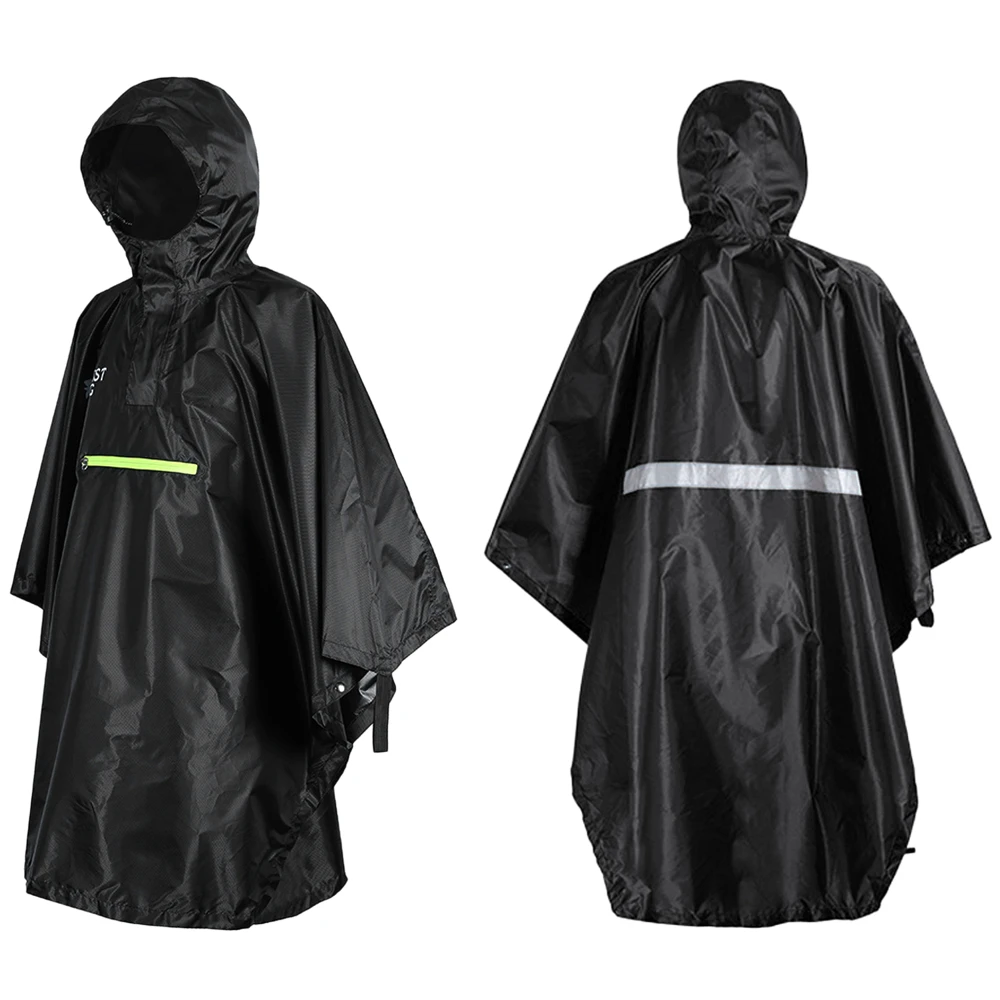 

Rain Cape Men Women Raincoat Bicycle Raincoat Rain Coat Rainwear with Reflector Rainproof Poncho with Reflective Strip