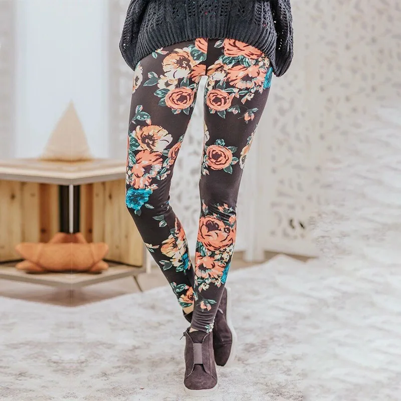 

Женские Модные уличные леггинсы с принтом, облегающие Женские Стрейчевые брюки