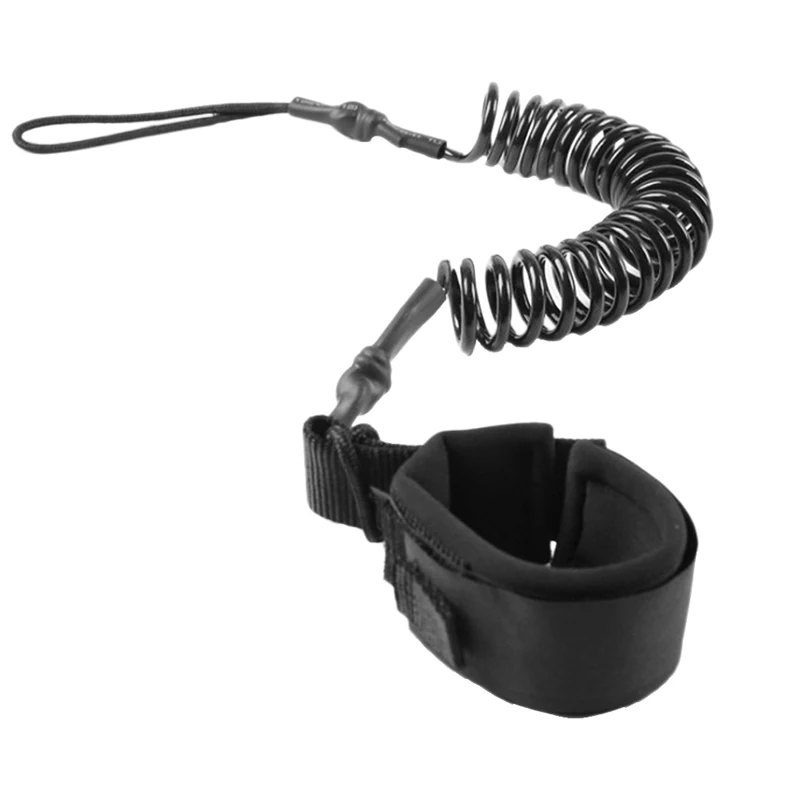 

10,6 футов поводок на лодыжку для серфинга, спиральная подставка для весла, черная доска для весла из ТПУ, веревка для ног, доска для серфинга, ...