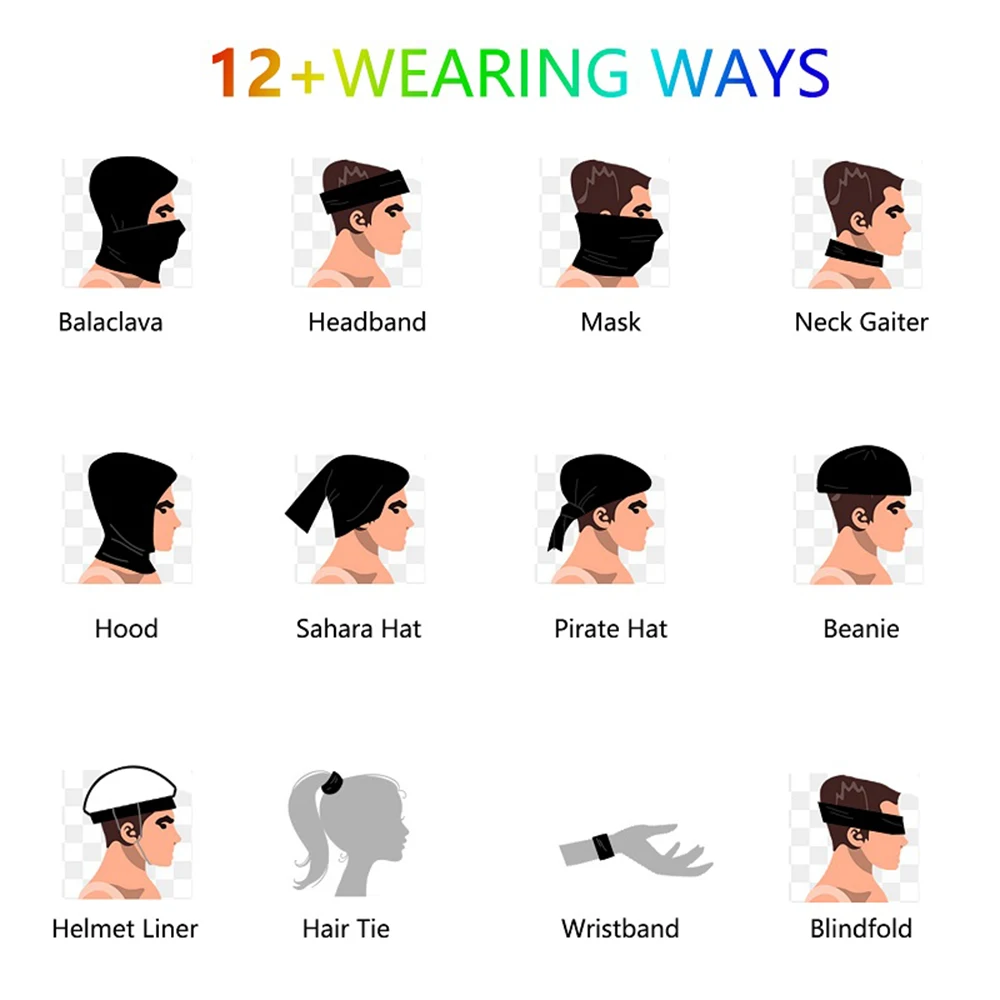 

Fashion Head Face Neck Sunshade Collar Gaiter Tube Bandana Scarf Sports Headwear for Men Women Scarf Dustproof Outdoor Fishing