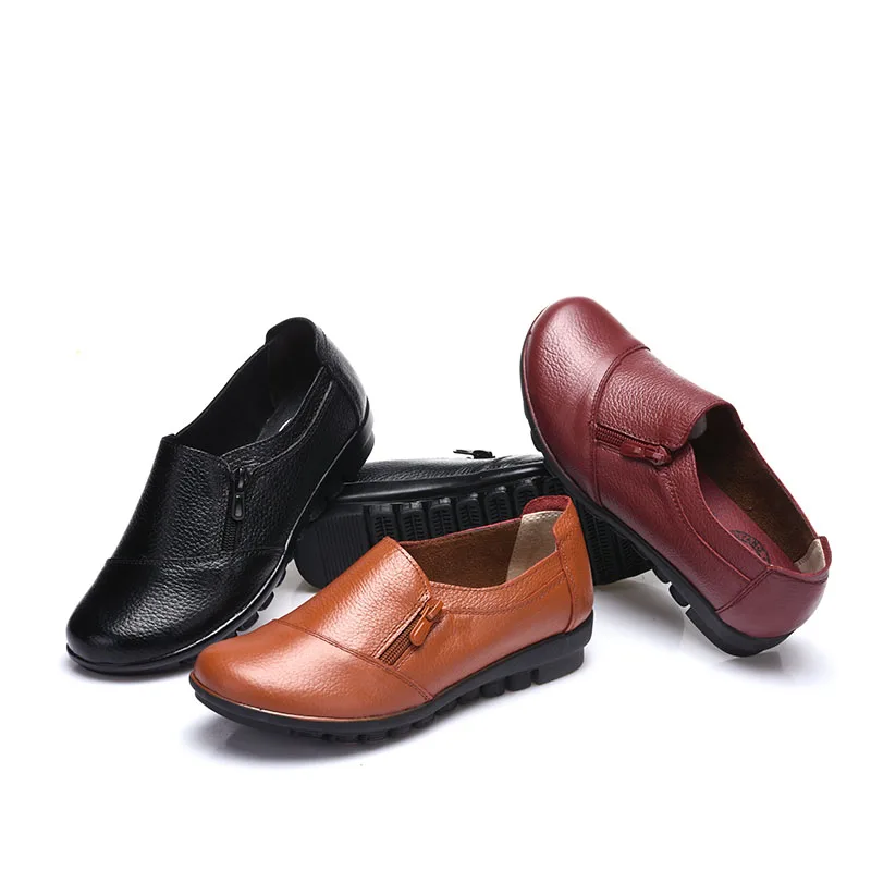 Женские тонкие туфли на плоской подошве из натуральной кожи весну 2019 | Обувь