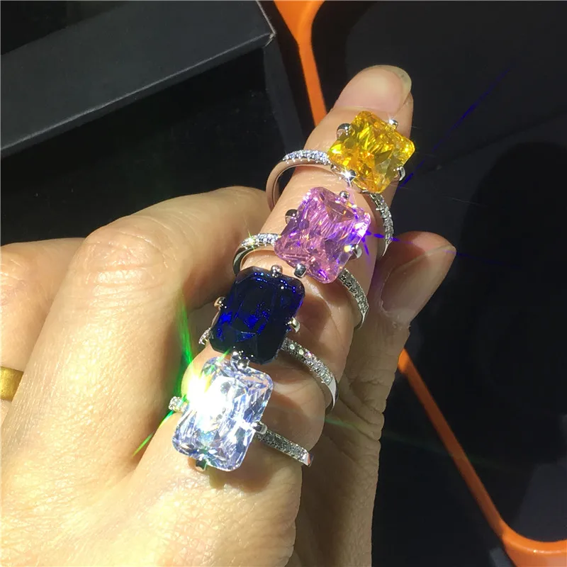 Женское Обручальное кольцо из серебра 925 пробы с фианитом | Украшения и