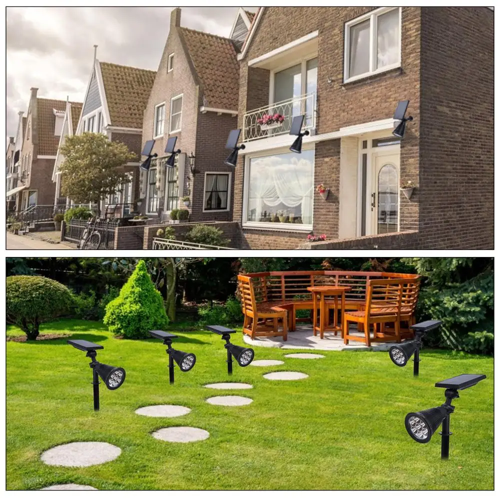 Ousam светодиодный садовый светильник на солнечной батарее прожектор