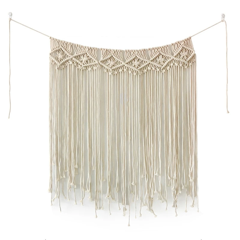 

Macrame Wall Hanging Curtain Boho Style Curtains Backdrop Woven Wall Tapestry Bohemian Home Art Decor Boho Handmade Tapestry
