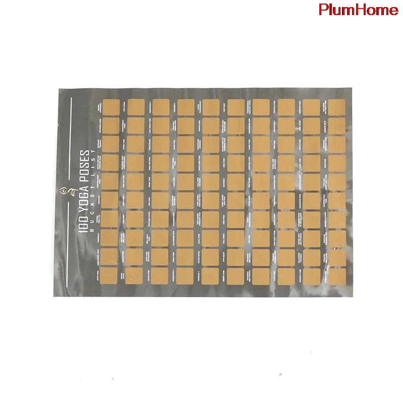 Постер с защитой от царапин Топ 100 меню йоги поза для обучения список ведра