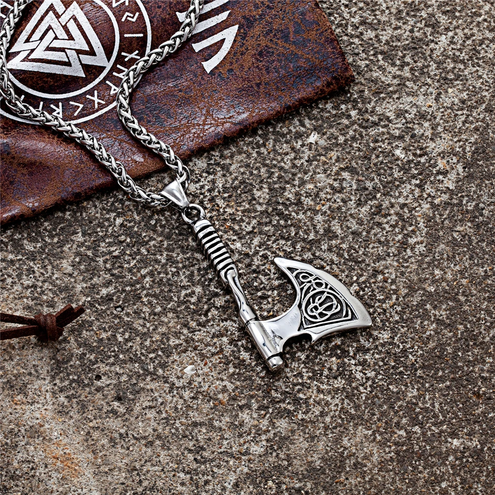 Ожерелье из нержавеющей стали с изображением викингов Мужской волк Феникс