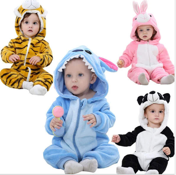 

Winter Baby Rompers Panda Boy Girls Clothes New born Baby Jumpsuit Toddler Winter Hooded Animal Pajamas Bebe Romper Baby Costume