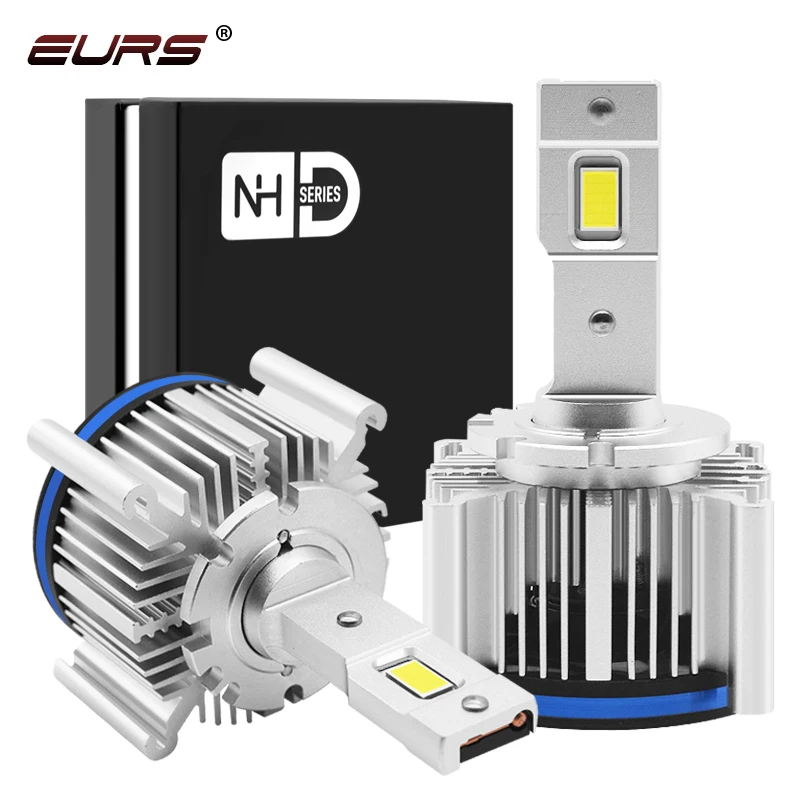 Автомобильная светодиодная лампа EURS D1S D2S D3S D4S D8S D5S, светодиодная Canbus фара 70 Вт 8600LM 12 в 6000K, автомобильная лампа D1R D2R D3R D4R светодиодный ные лампы