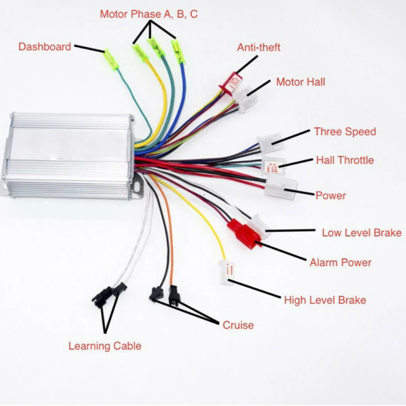 

Electric Bicycle Accessories 36V/48V Electric Bike 350W Brushless DC Motor Controller For Electric Bicycle E-bike Scooter