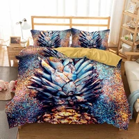adults 3d printed pineapples duvet cover set bed cloth tropical fruits bedding set single double queen bedroom quilt cover 23