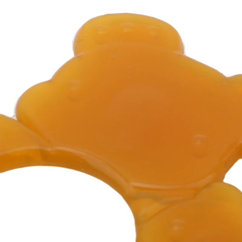 

1Pcs Baby Silicone Animal Transparent bear Shaped Food Grade Teether Ring Chew Charm Pacifier Teether Toy