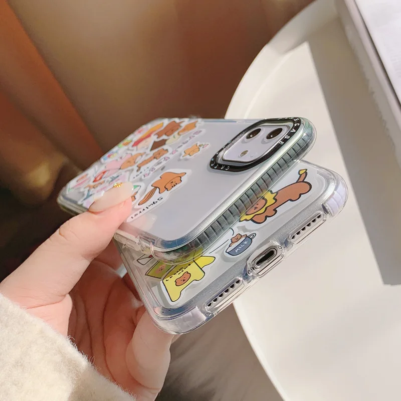 

Cute Cartoon Bear IPhone11Pro Max/12Mini/XR/XS/X/8/7/6 Plus Anti-drop Frosted Soft Shell Transparent Mobile Phone Case Wholesale