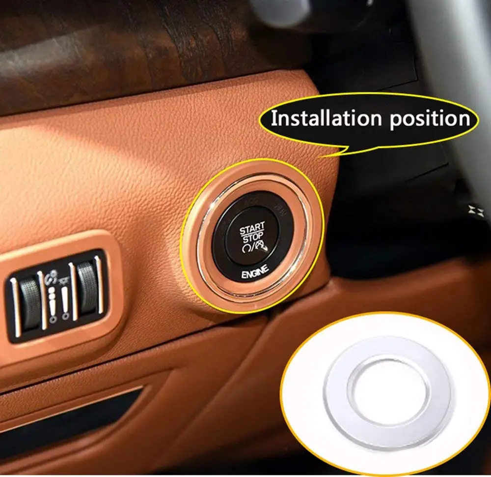 Стайлинг автомобиля ABS Матовый Серебряный старт двигателя украшение кольцо