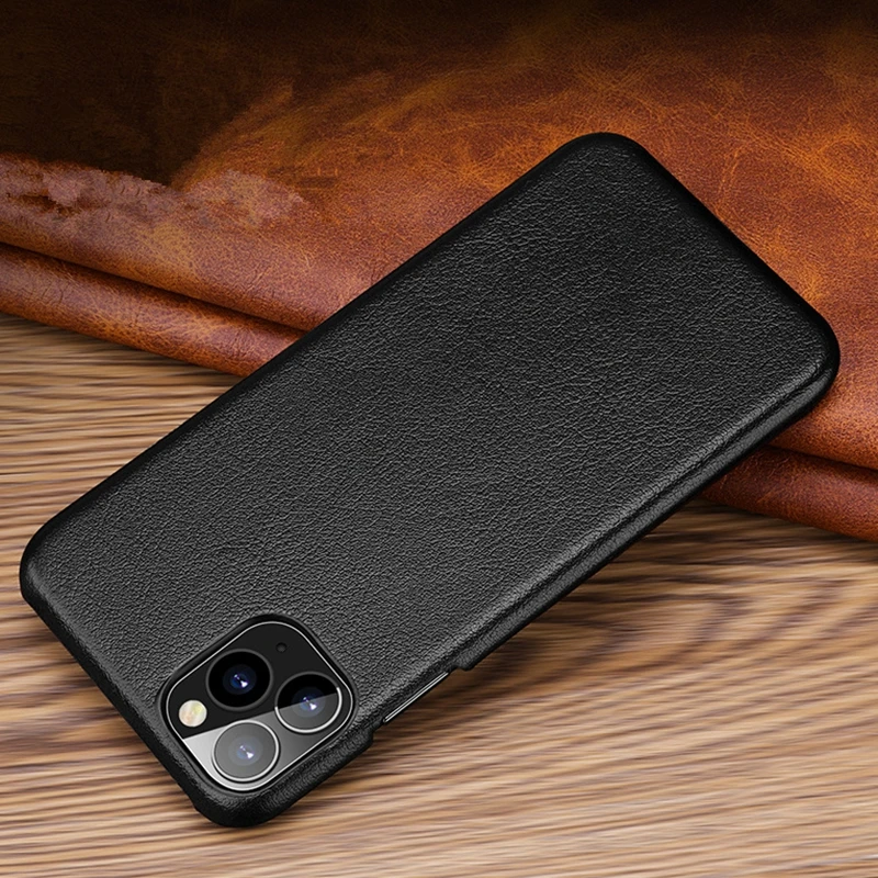 real leather case for iphone 11 pro max case luxury genuine leather phone cases for iphone xs max xr x back cover funda capa free global shipping