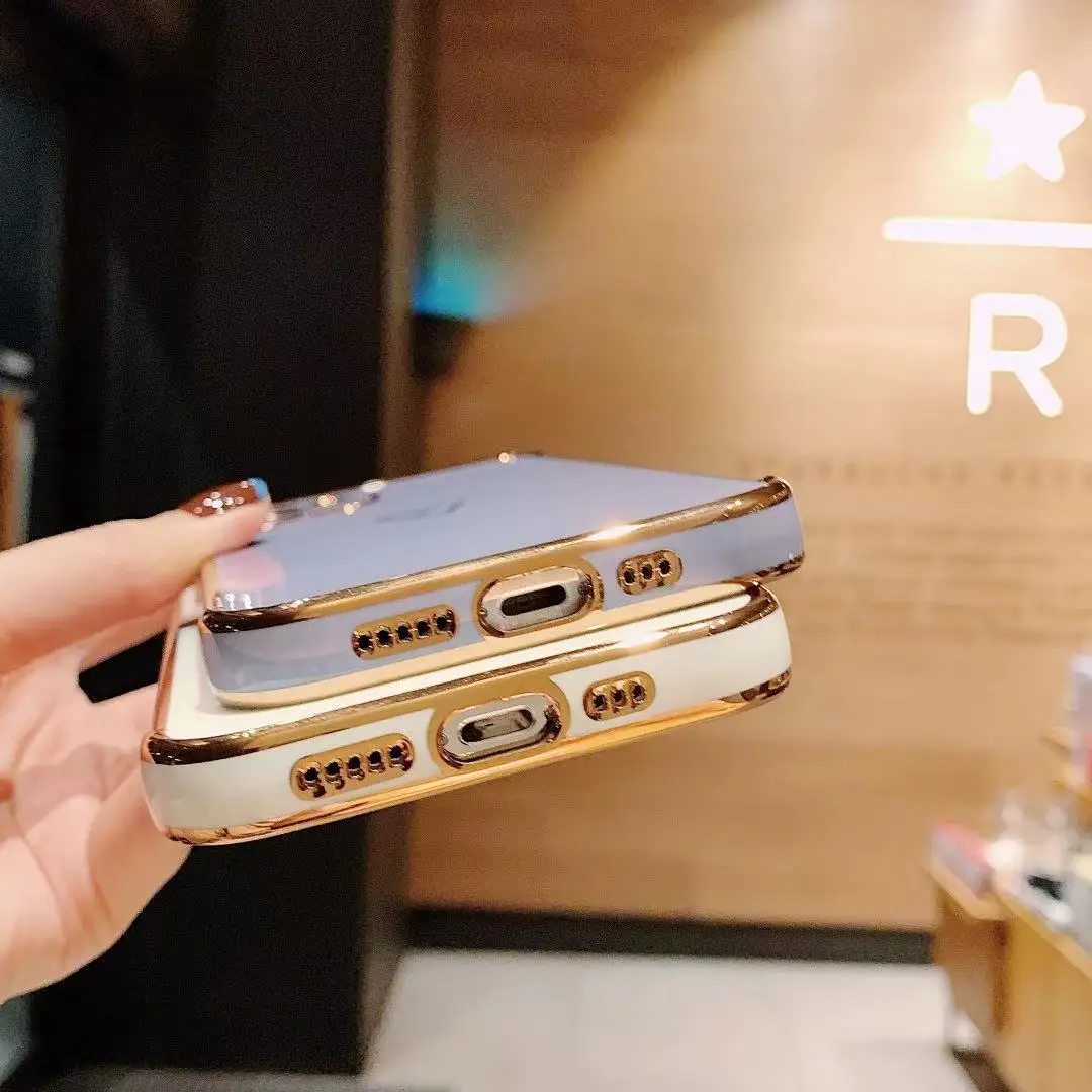 

Electroplated Love Heart Phone Case For iPhone 12 11 Pro Max XR XS Max X 7 8 6 6s Plus Plating Bumper Camera Protection Case