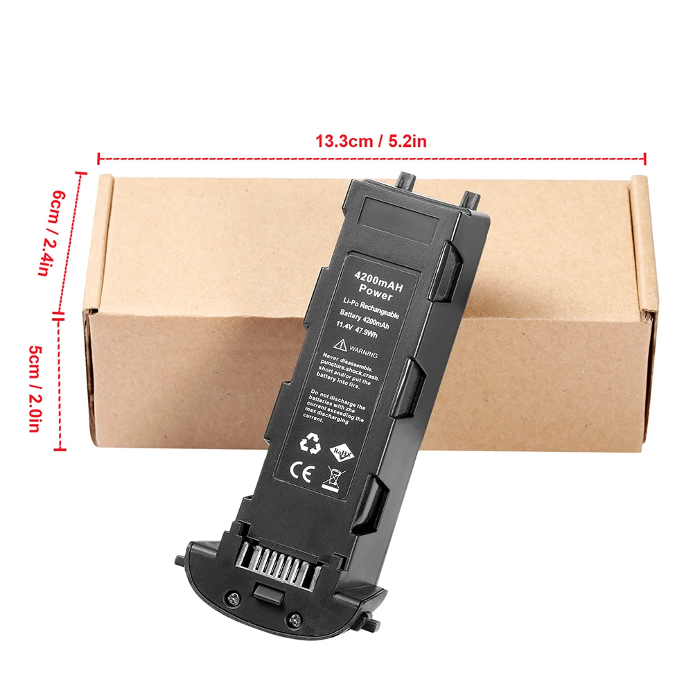 

New Arrival SALE! 11.4V 4200mAh Battery For Hubsan H117S Zino GPS RC Drone Quadcopter Spare Parts Intelligent Flight Battery WB