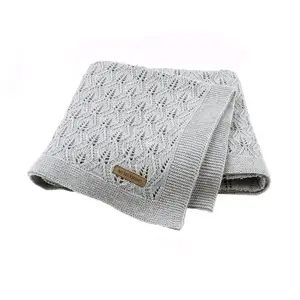 Детское Хлопковое одеяло, однотонное трикотажное покрывало для новорожденных, мягкое Пеленальное покрывало для кровати, коляски