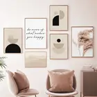 Абстрактная Геометрическая Картина на холсте с принтом в скандинавском стиле Бохо плакаты и принты скандинавский декор настенные картины декор для гостиной