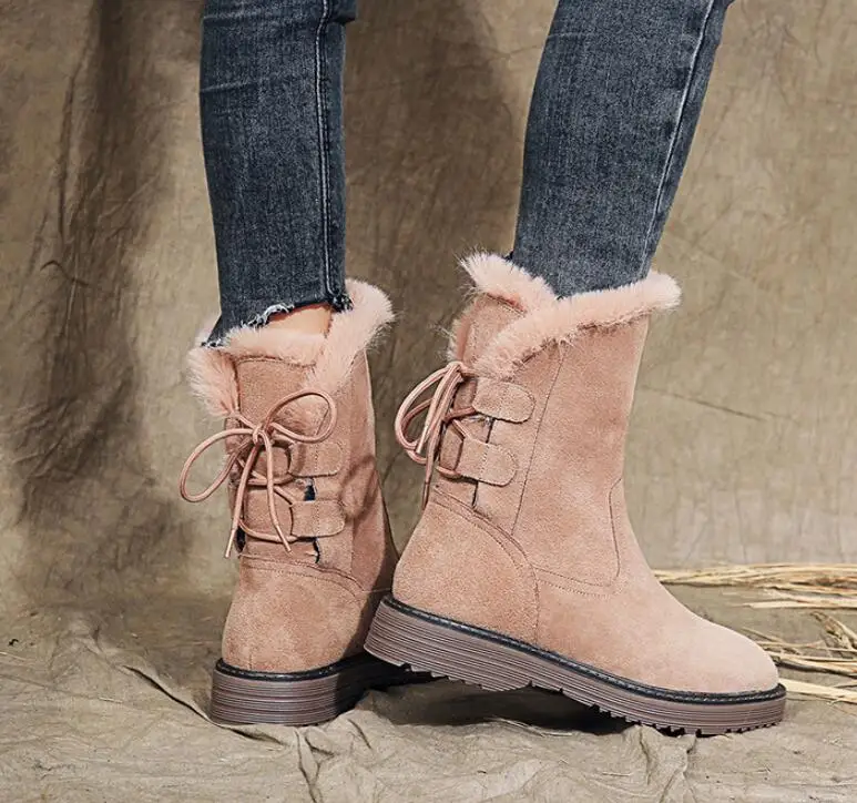 

Snow Boots Women's Shoes Winter 2020 New Wild Fashion Casual Thickening Plus Velvet Warm Non-slip Trend Winter K652