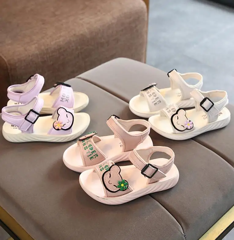 

Girls Sandals Sneakers Baby Toddler Shoes Girls Sneakers Princess Korean Design Beach Shoes Fashionable Breathable