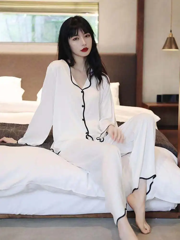 New Summer Ice Silk Pajamas Women's Comfortable Casual Thin Home Service Suit