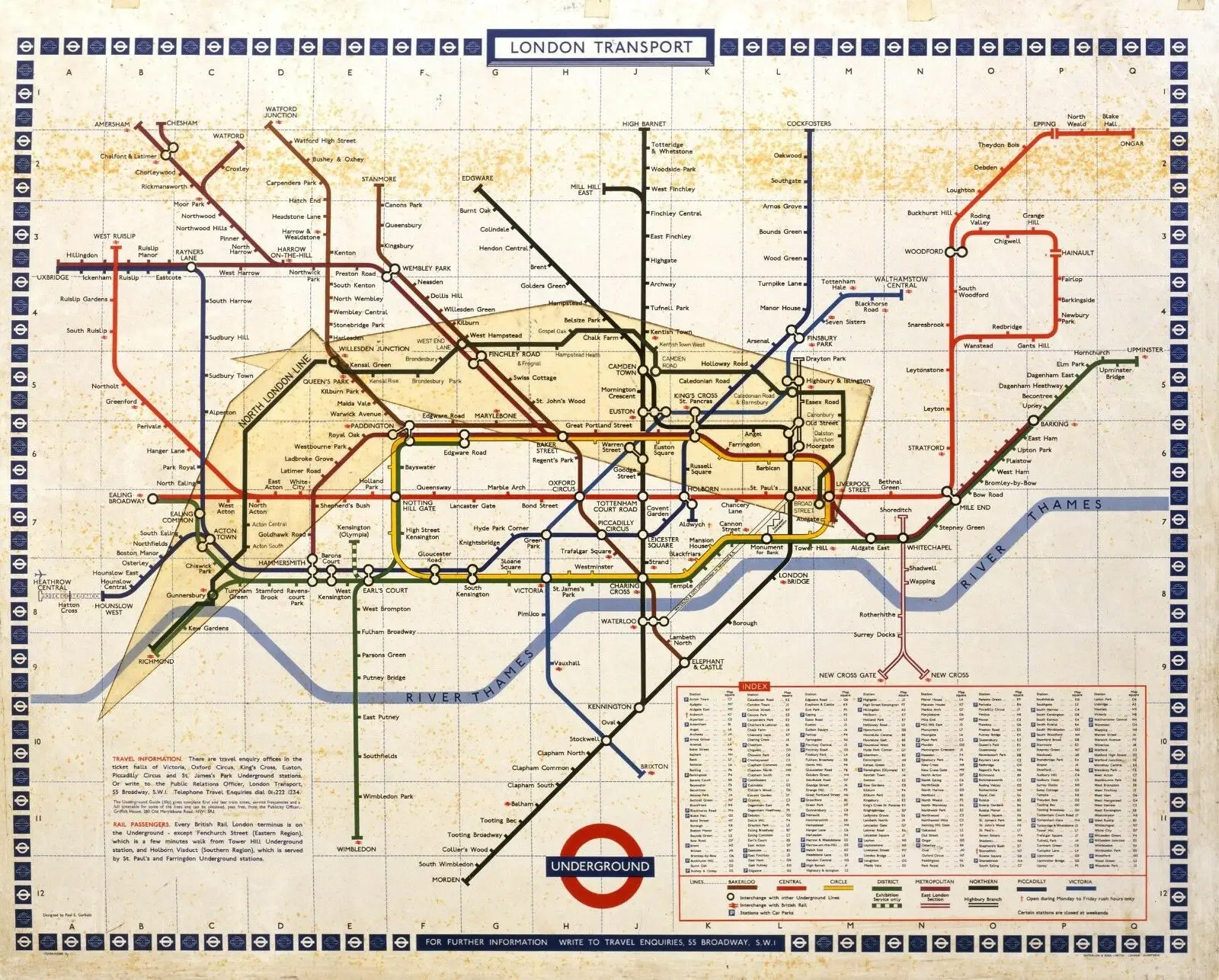 

Retro London Underground Tube Map Art Film Print Silk Poster Home Wall Decor 24x36inch