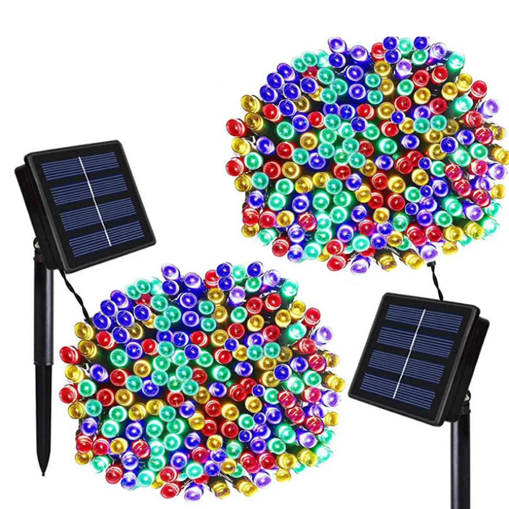 

5M 7M 12M 22M 32M Solar String Light 8 Modes Waterproof LED Solar Fairy String Light Outdoor Wedding Christmas Holiday Decor