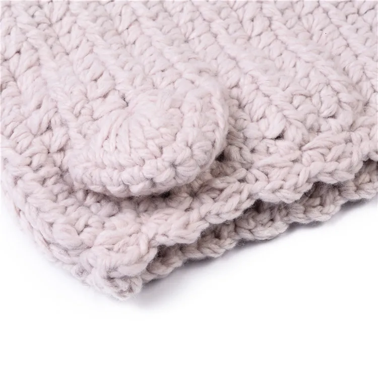Manual Knitting Girls Keep Warm Coarse Wool Hat Cartoon Seven kinds Fox Weave Hat Kitty Squirrel Little Bear Rabbit Cloak Hat