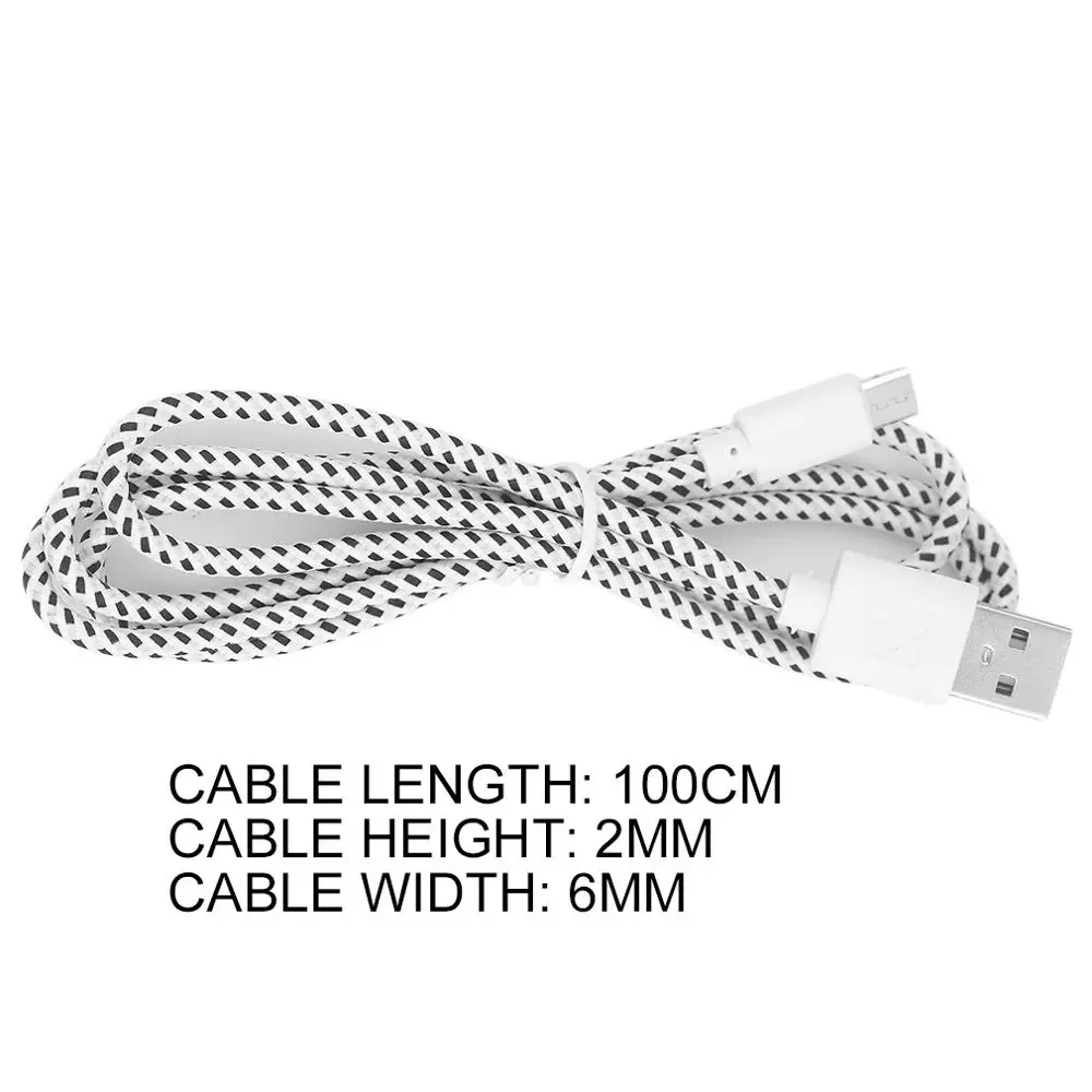 Белый светильник максимальный выход 2 0 А V8 Micro USB плоский кабель для зарядки и