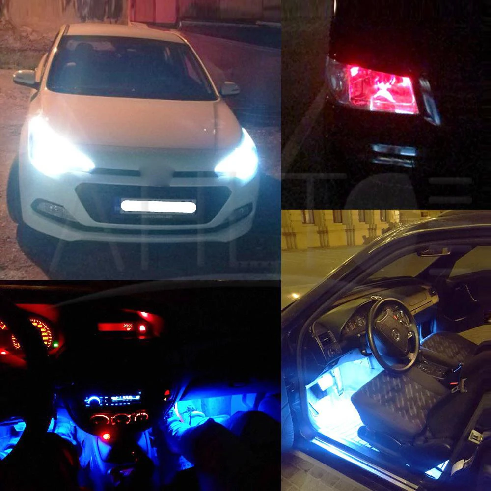 2 шт. автомобильный номерной знак светильник T10 5050 5Smd Многоцветный Автомобиль