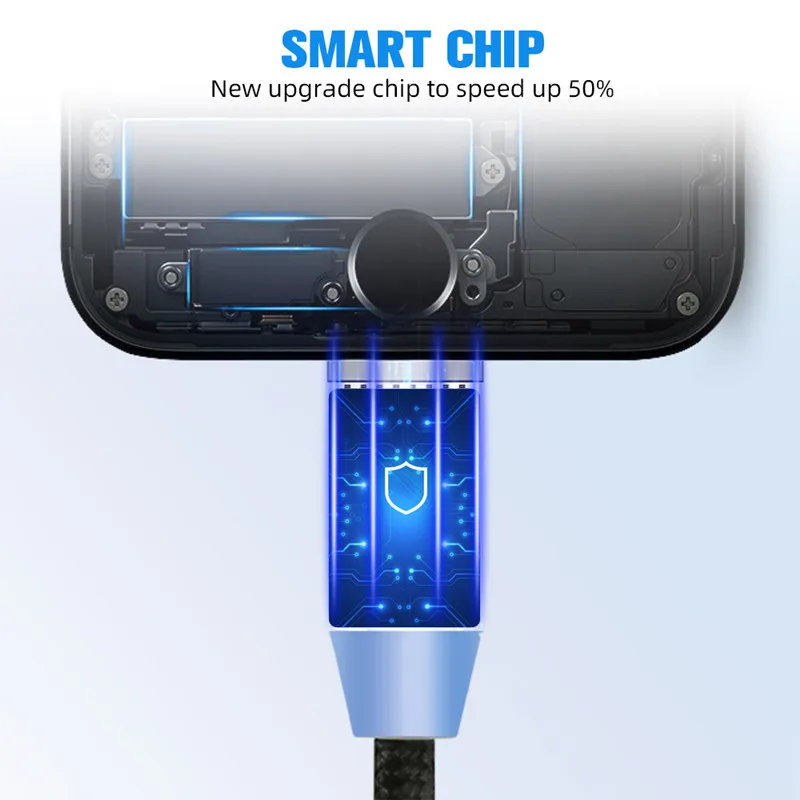 Магнитный зарядный кабель Micro usb Для Huawei P Smart 2019 Y6 Y7 Y5 2018 Honor 7A 8X 9 lite Xiaomi Redmi 9AT 7 5 4X |