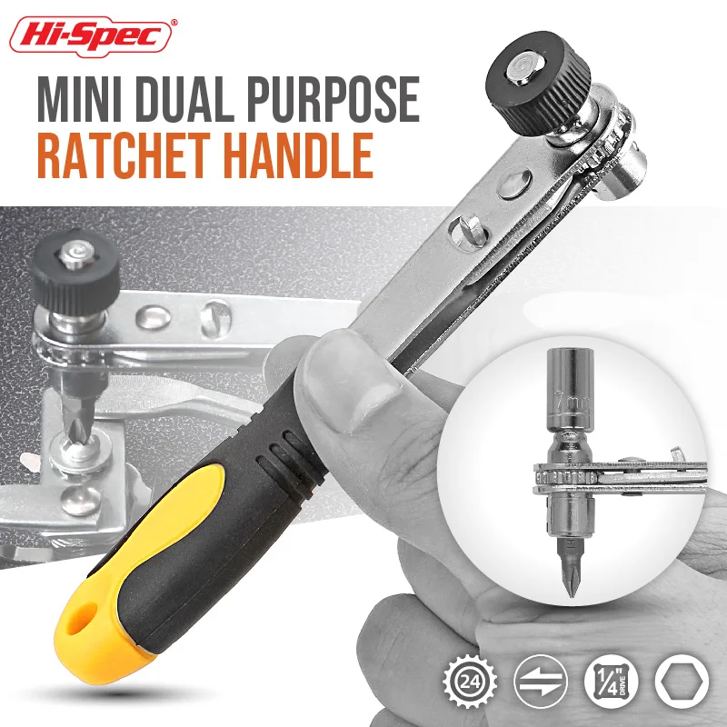Hi-Spec Combination Ratchet Wrench Magnetic Ratchet Wrench Ratchet Quick Release Home Grip Screwdriver Bits Key Drill Set