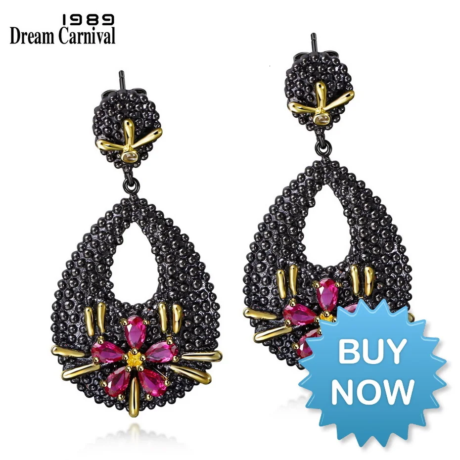 DreamCarnival1989 черный кулон ожерелье Винтаж Нео Готический полый цветок CZ колье Parure Bijoux Femme Прямая WP6485