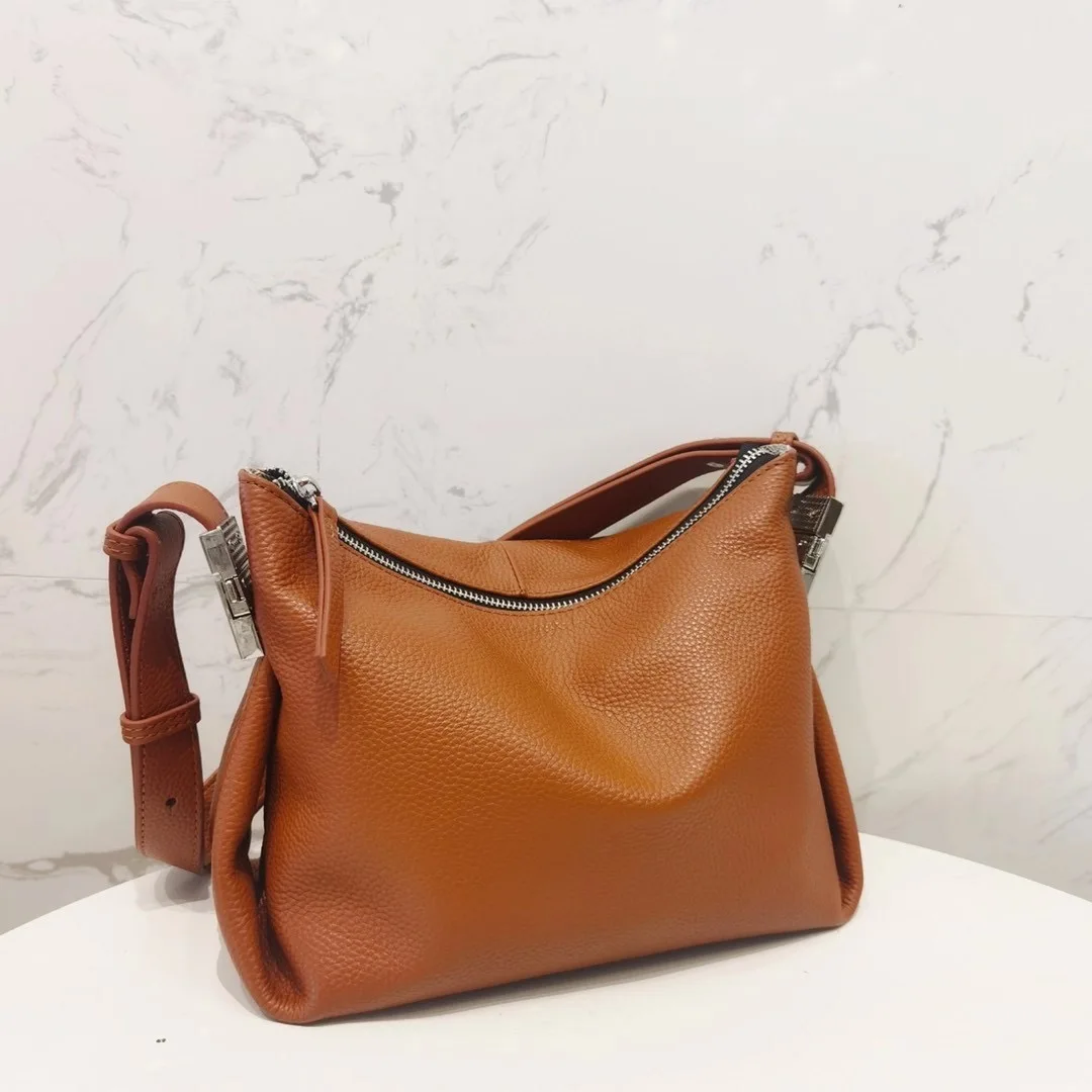 Сумка на плечо San Maries женская из мягкой натуральной кожи Модный элегантный