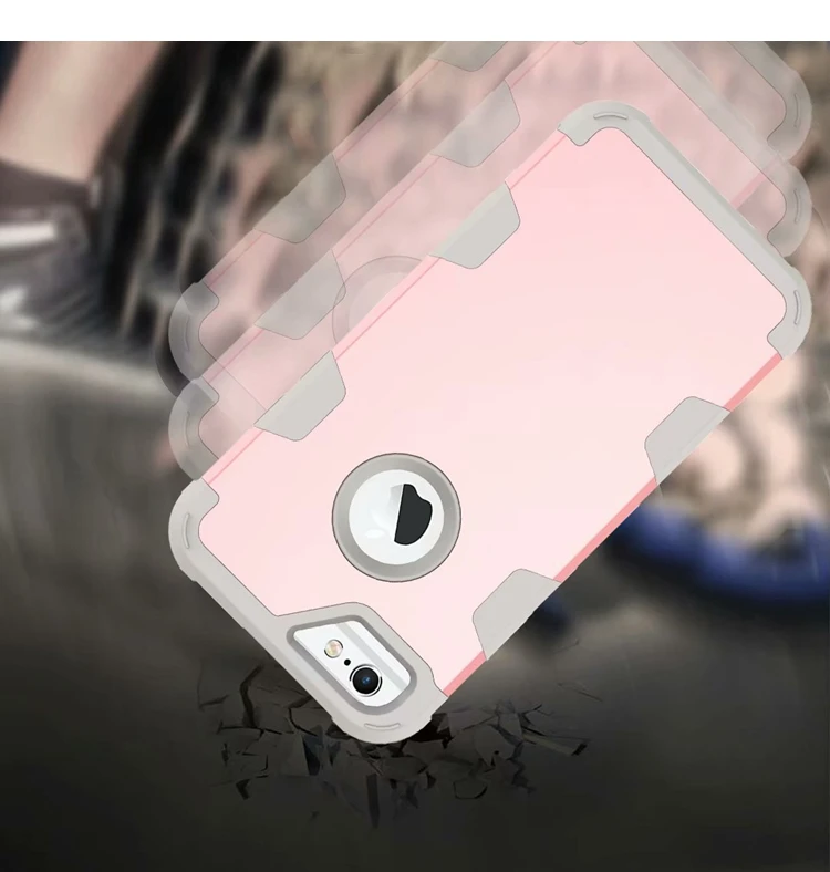 Для iPhone 6S/6 4," гибридный противоударный защитный резиновый силиконовый чехол для задней панели 7 8 Plus X Xs чехол
