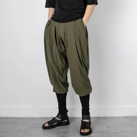 four seasons minimalist color radish pants pocket leg pants loose bloomers mens japanese best selling leg pants