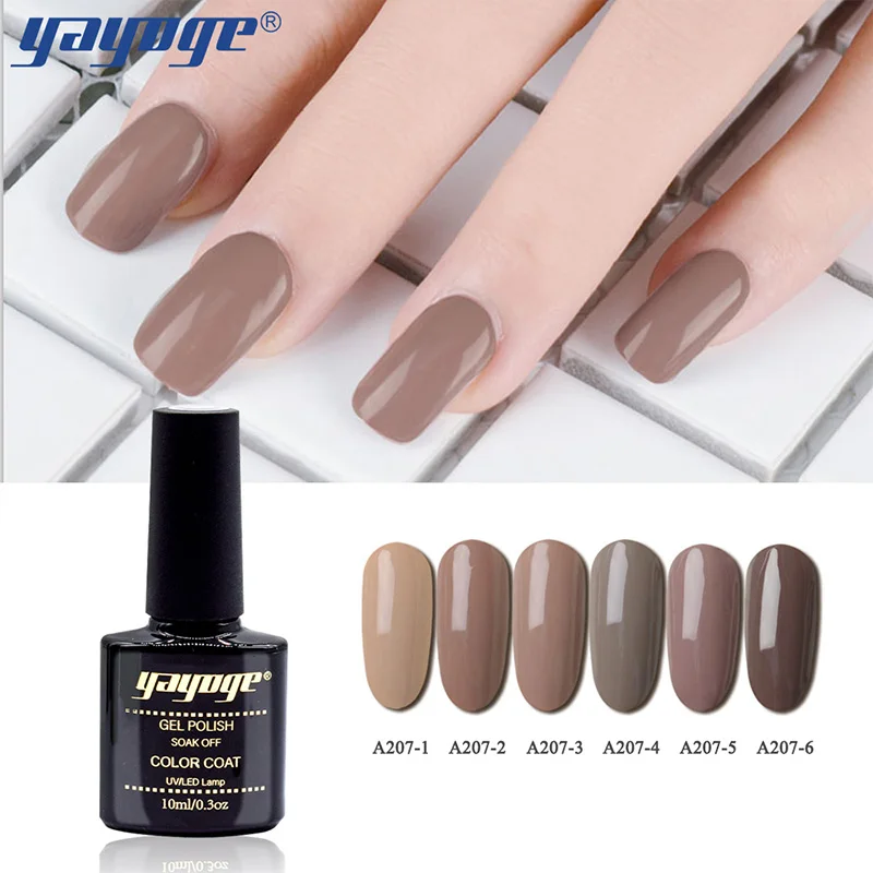 

Yayoge New UV Gel Nail Polish 10ml Soak Off UV Gel Nail Varnish Nail Art Design 6 Colors DIY Nail Gel Polish Drop Shipping