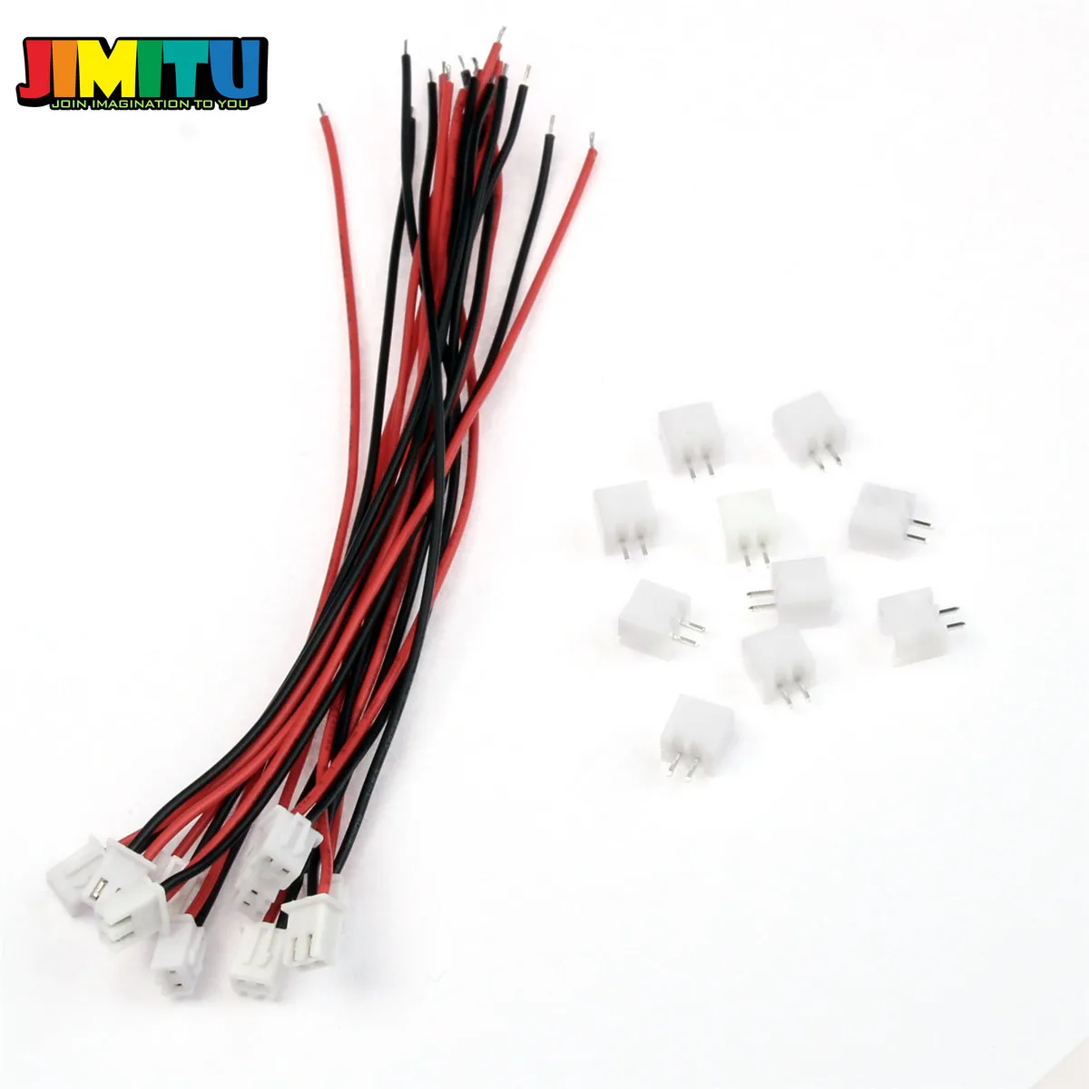 10 комплектов штекеров Mini Micro 2 Pin JST XH 54 мм с проводами 24AWG соединительный кабель