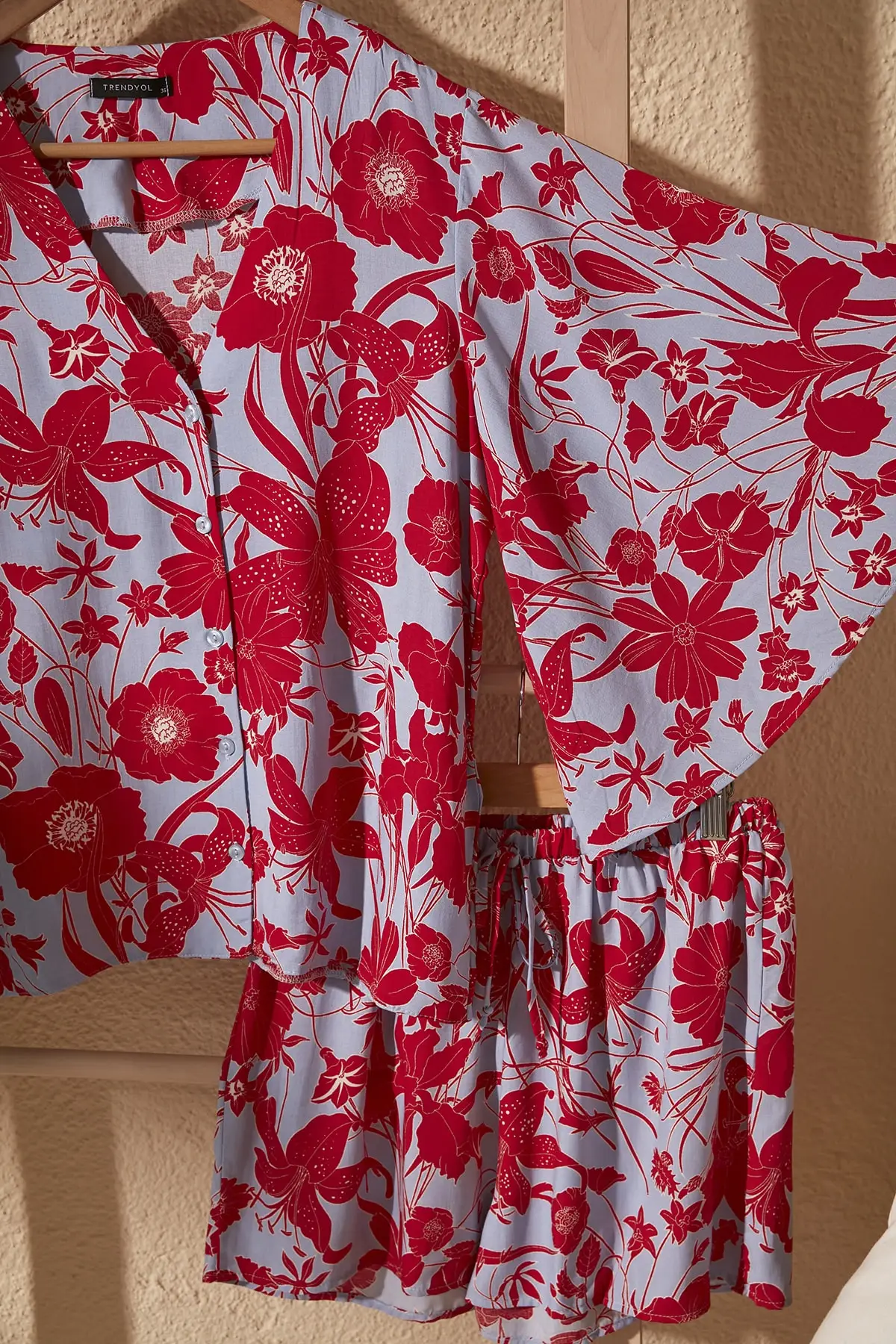 Пижамный комплект из вискозы с цветочным принтом THMSS20PT0283 | Мужская одежда