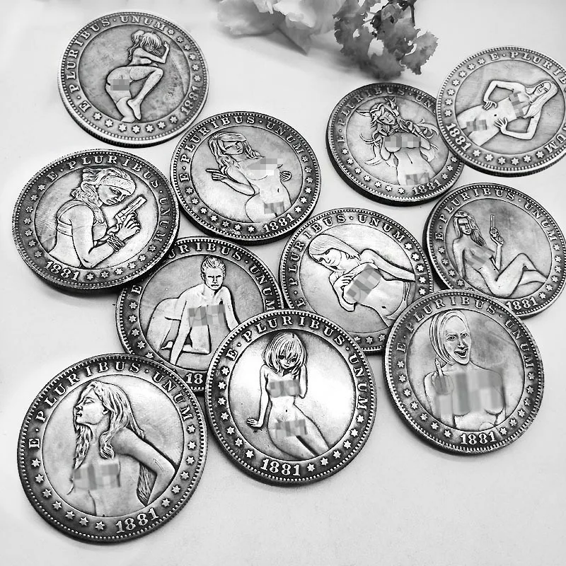 

Lucky Lady Sexy Challenge Coin Sexy Girl Mature Gold Toy Gift Silver Plated Us Coins ,Silver Coin Craft Gift #112