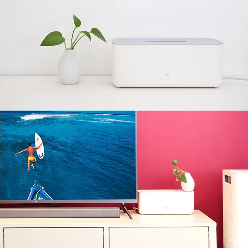 

Original Xiaomi Mi Power Strip Storage Box Socket Plug Container Wire Cable Desktop Organize Case Power Cord Socket Storage Box