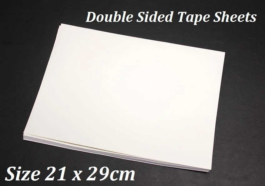 

Size A4 21*29cm White Double Sided Tape Sheets For DIY Handmade Craft Card Making 10/20/50/100 - You Choose Quantity