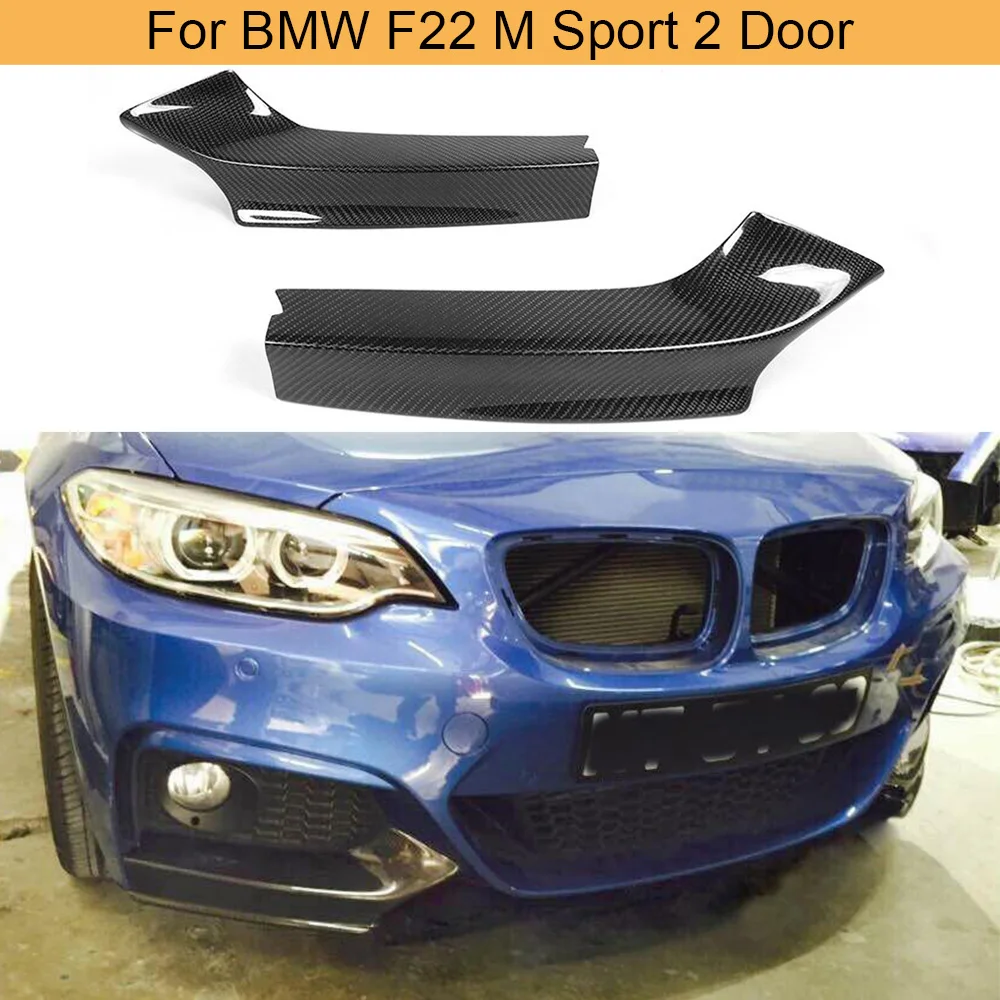 

2 Series Carbon Fiber Front Bumper Splitters Lip Spoiler For BMW F22 M Sport Coupe 2014-2017 Convertible M235i M240i Diffuser