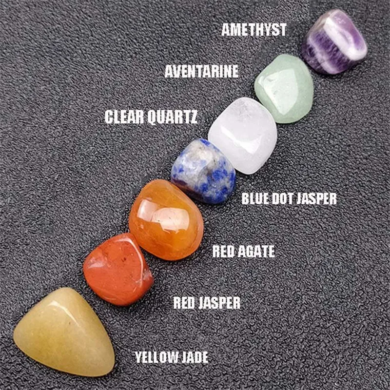 

7 Chakra Stone Set Mother's Day Gift Meditation Stone Yoga Amulet With Gift Box