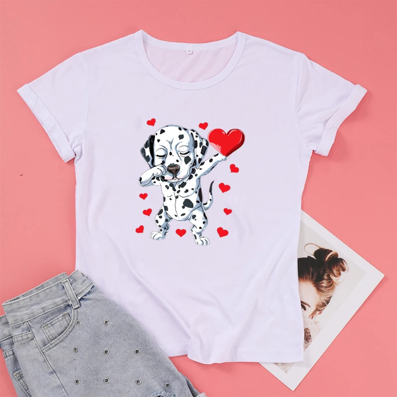 Женские летние футболки для мальчиков Летняя одежда пар Топы ко Дню Святого