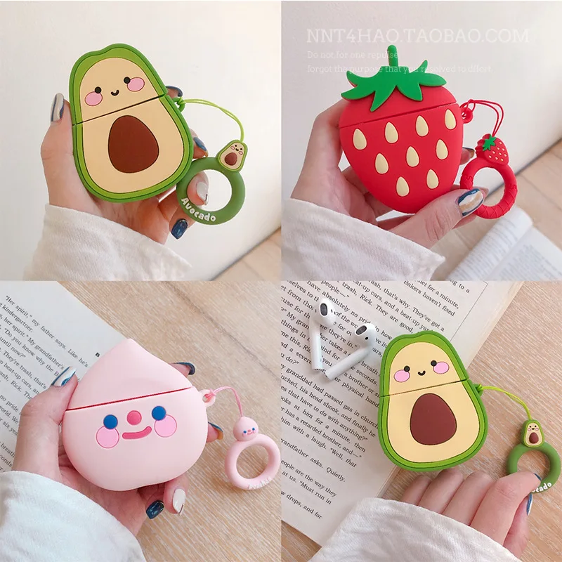Strawberry Fruit Case For Apple Airpods Wireless Bluetooth Earphone Silicone Headphone Cases 2 Protective Cover | Электроника