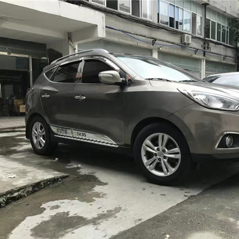 

Use For Hyundai IX35 2009--2017 Year 4 Pcs Windows Visor Body Kit Door Accessories Electroplated Parts Rain Sun Shield